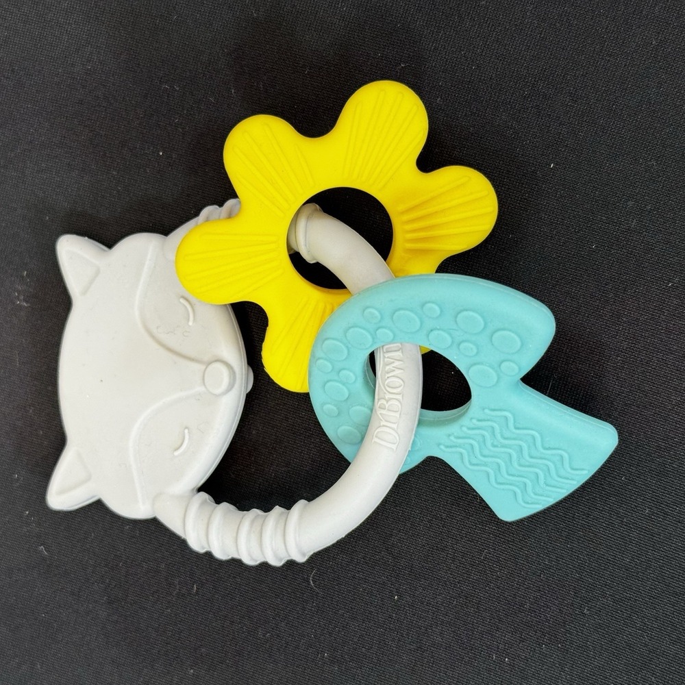 Dr. Brown's Teething Ring 3m+ Fox Toy Learning Loop Silicone Teether‎ BPA Free